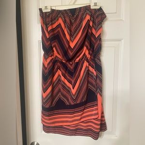 Express strapless dress, silky material